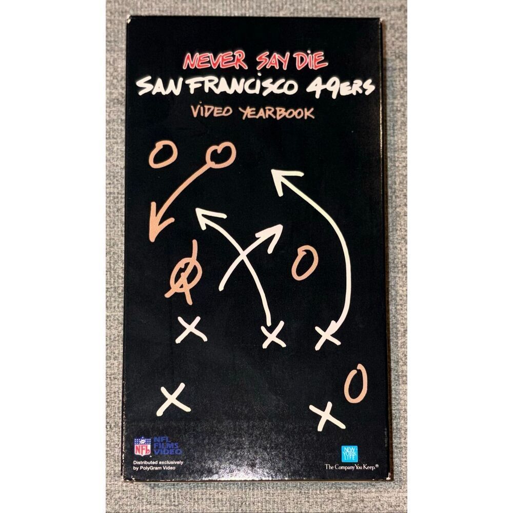 Never Say Die: San Francisco 49ers Video Yearbook, a VHS release from 1992 by NF